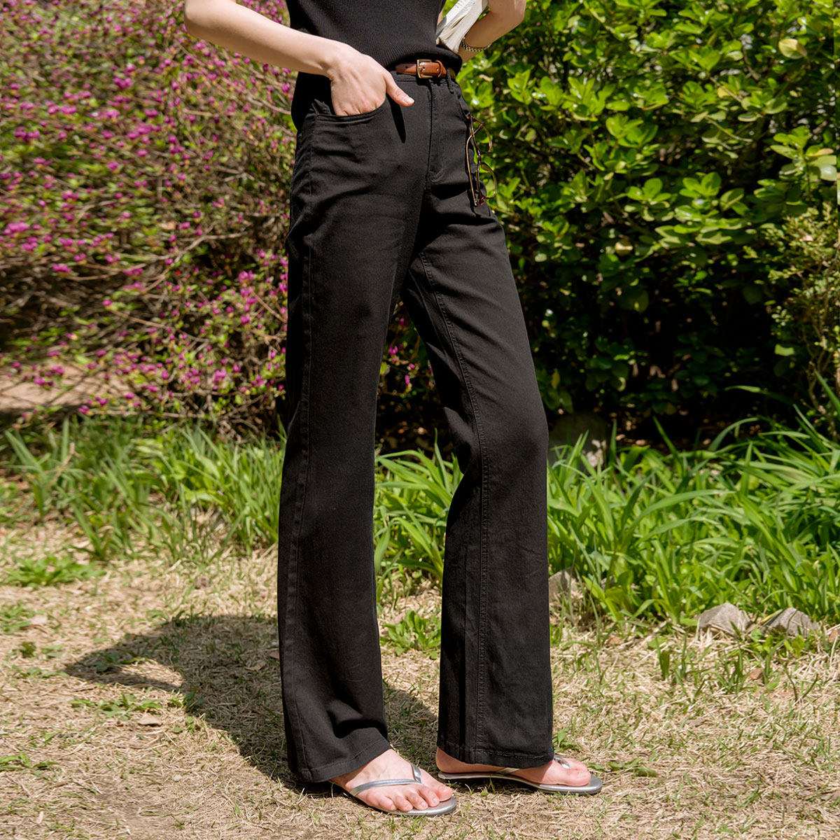 3-Type Airy Soft Lyocell Bootcut Pants