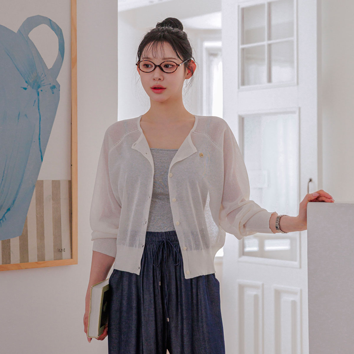 <b>[Made]</b> Lyoce Linen Pendant Daily Cardigan