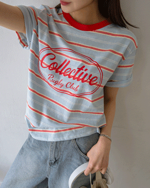 Select Color Striped Short Sleeve T-shirt