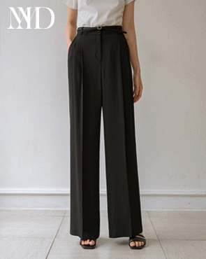 <b>[Wrinkle-Free/Silk Material][Made]</b> Wrinkle-Free Char Silk Two-Pin Tuck Slacks