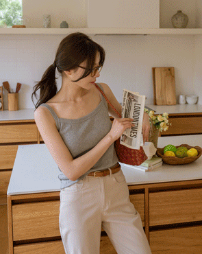 Eyelet punched tank top