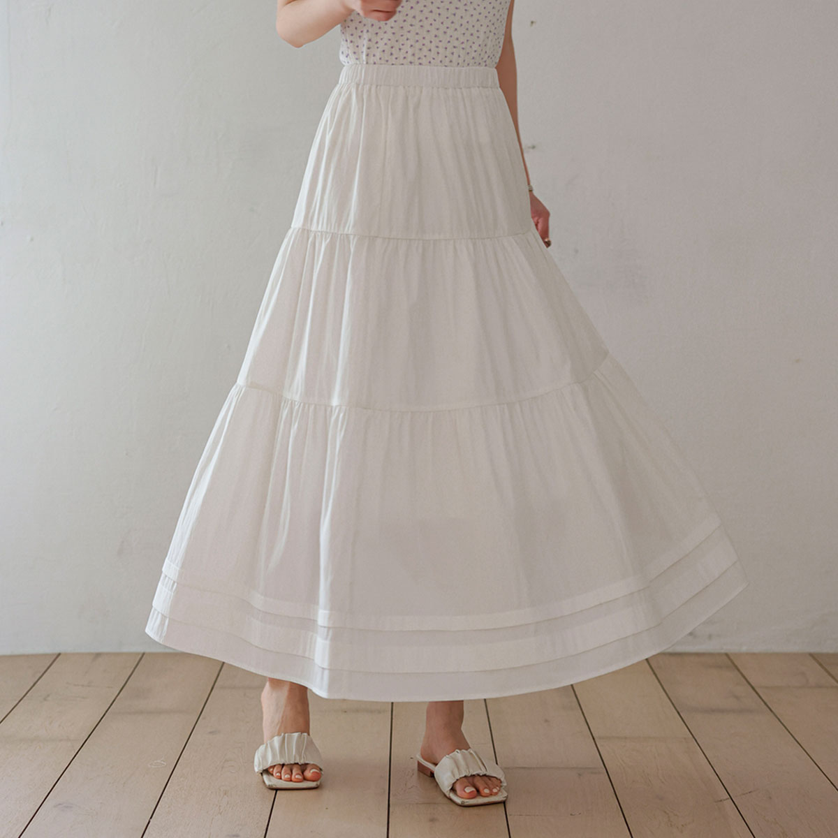 <b>[Made]</b> Love Shirring Tiered Skirt
