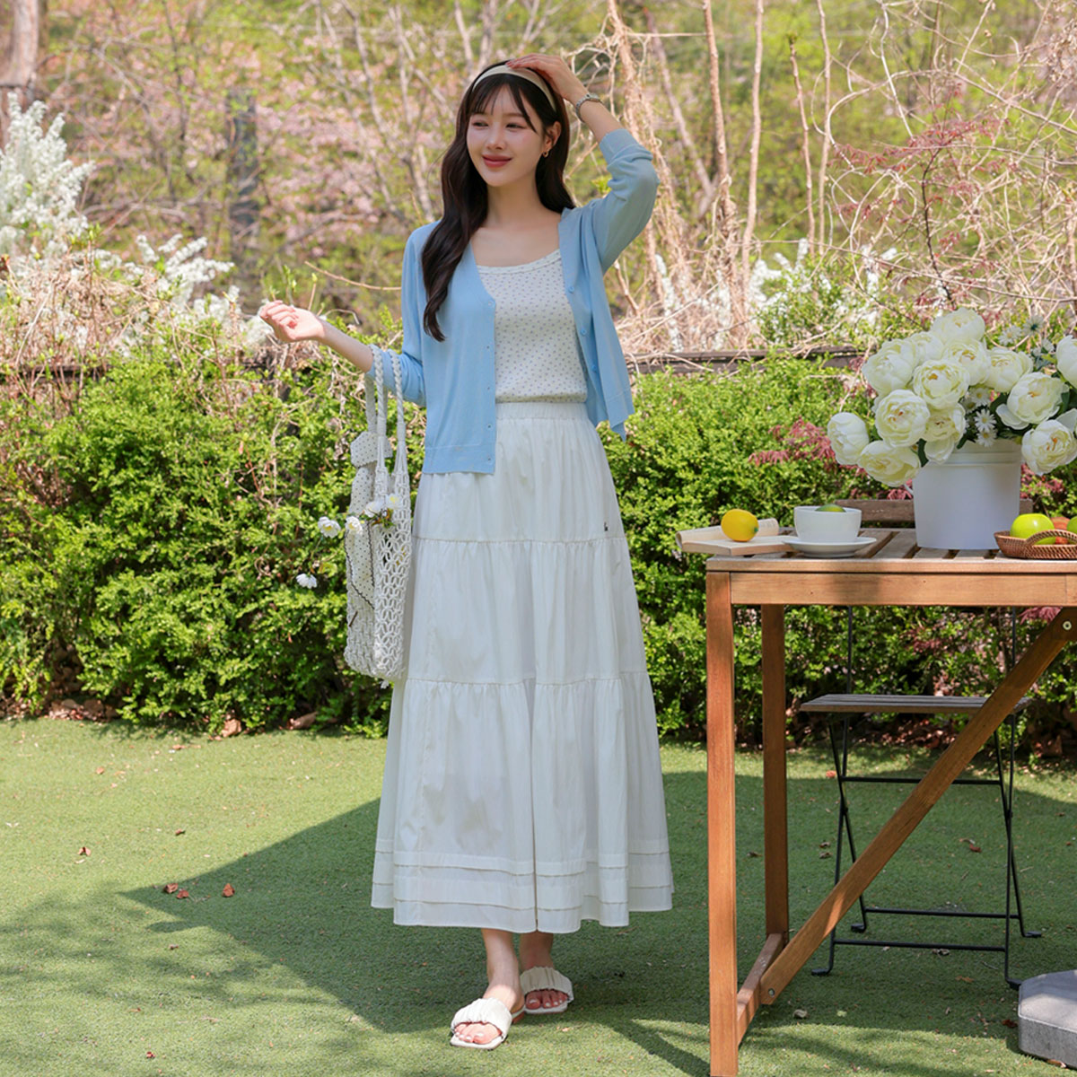 <b>[Made]</b> Love Shirring Tiered Skirt