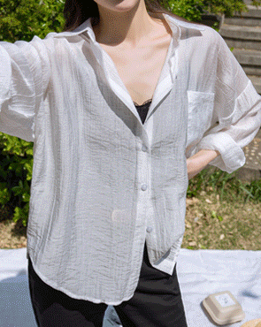 Salanta See-through Pocket Shirt