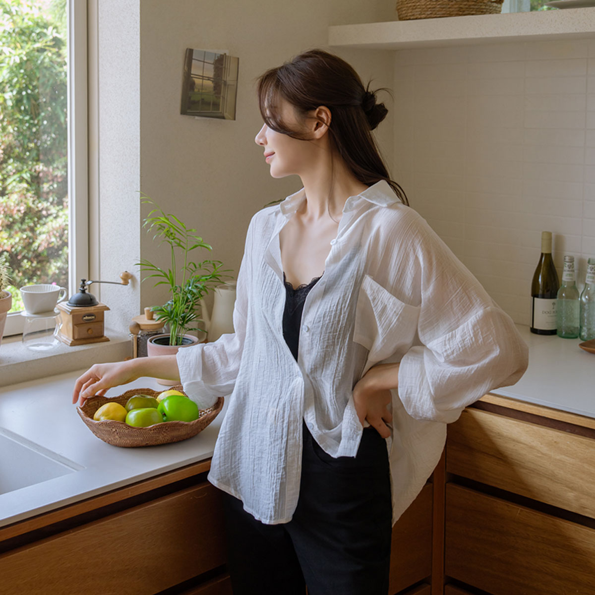 Salanta See-through Pocket Shirt