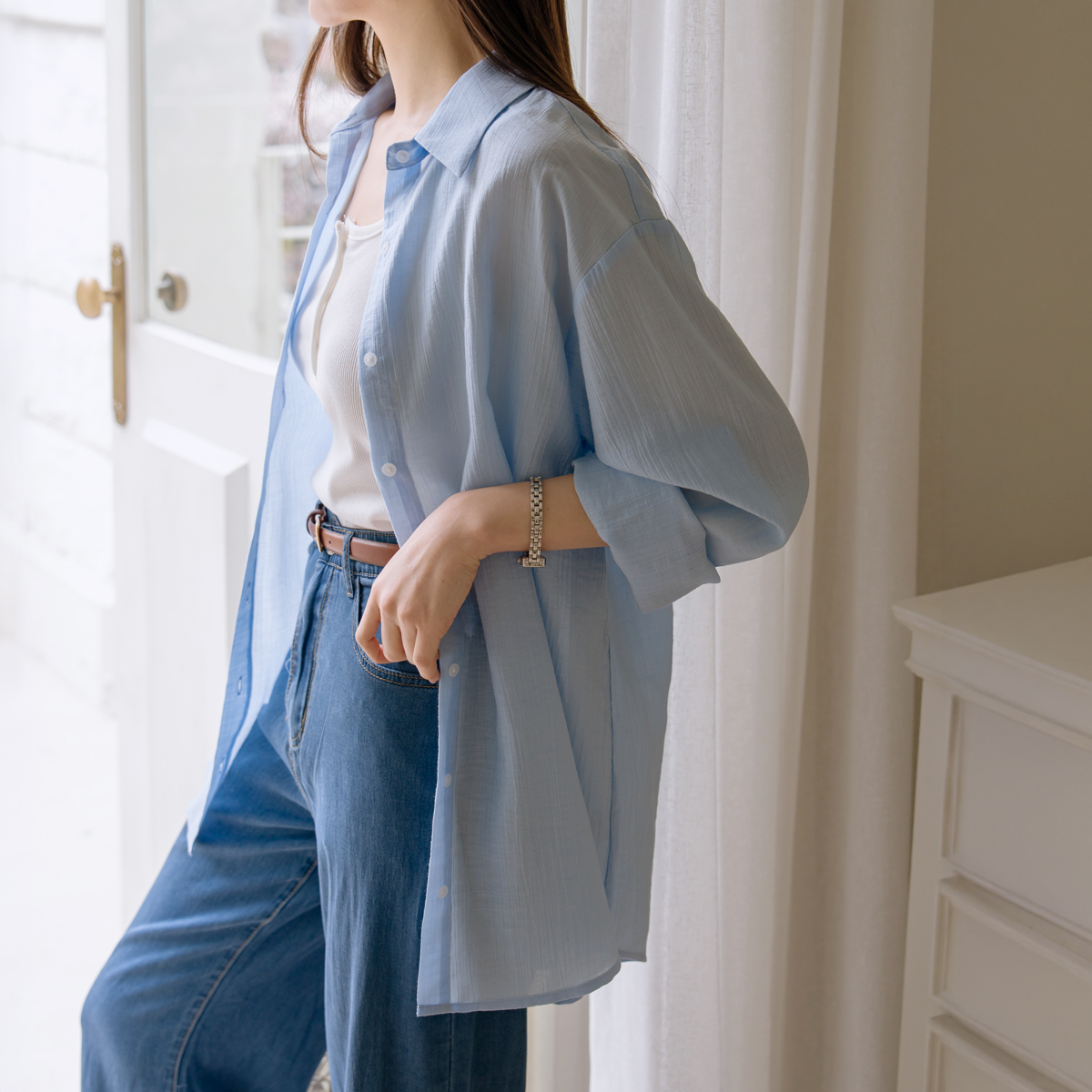 <b>[Opening Special]</b> <b>[Made]</b> Tencel Soft Oversized Shirt