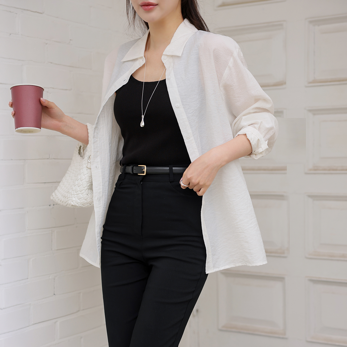 <b>[Made]</b> Flowy Linen Blend Loose Fit Shirt