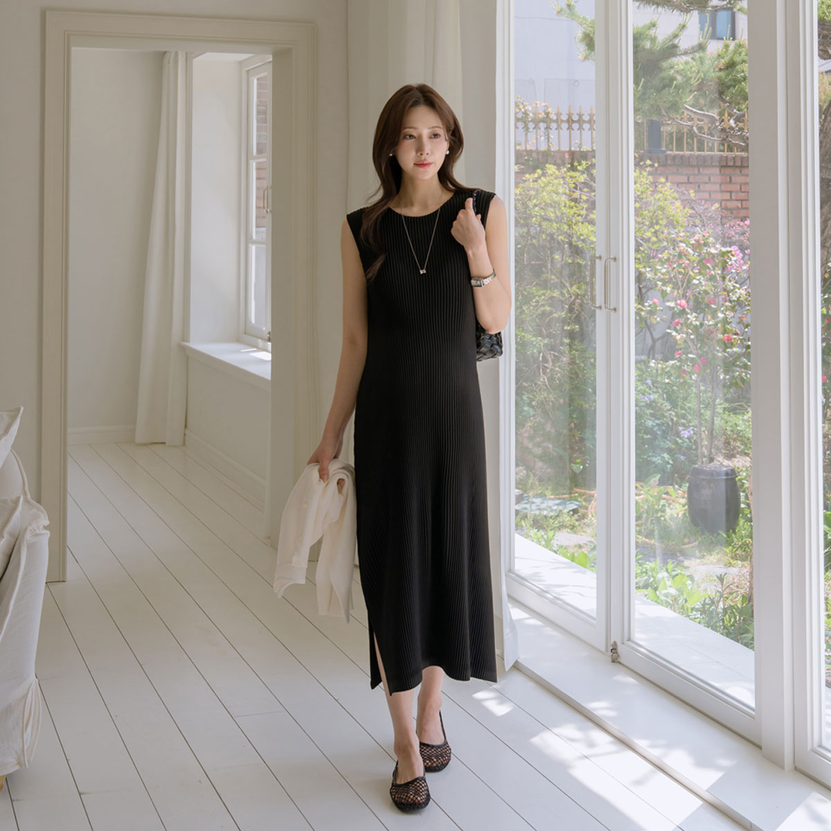 <b>[Made]</b> Ua Tension Pleats Sleeveless Shirts One Piece