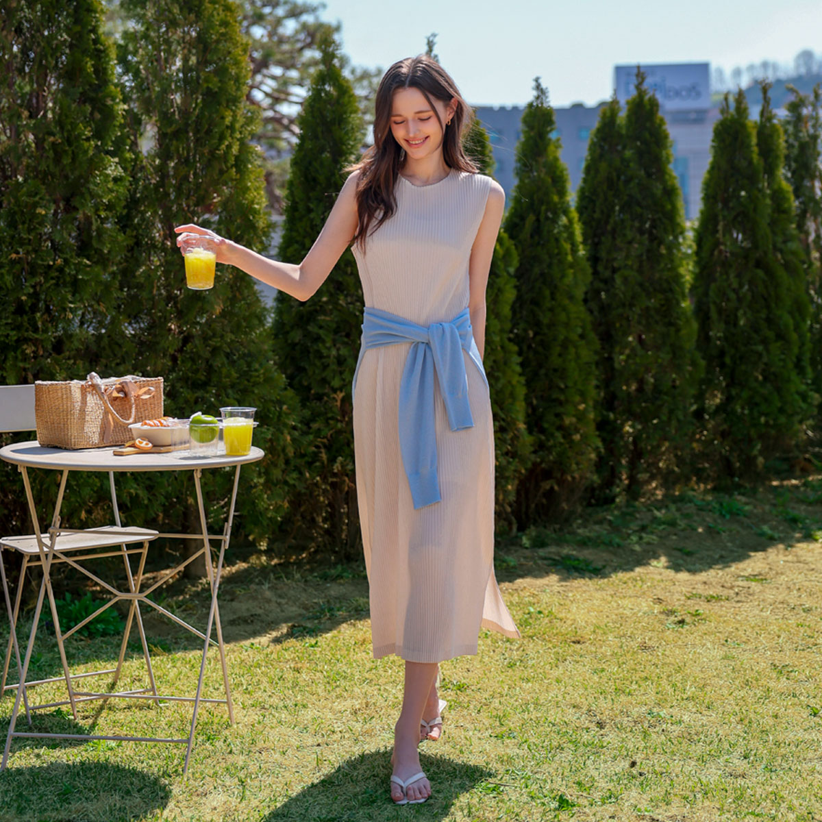 <b>[Made]</b> Ua Tension Pleats Sleeveless Shirts One Piece