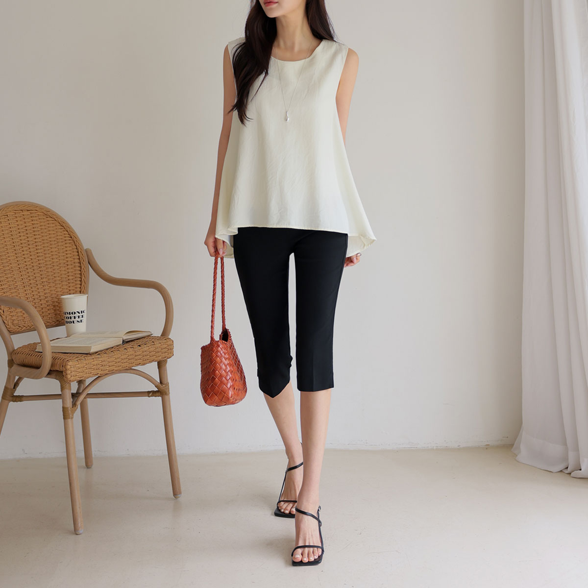 Asymmetrical Sleeveless Blouse