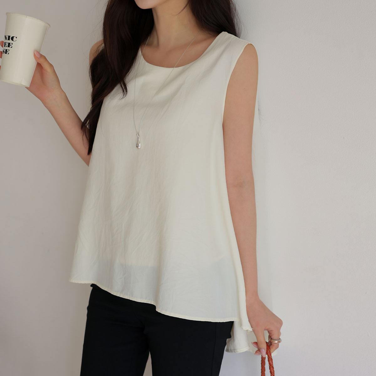 Asymmetrical Sleeveless Blouse