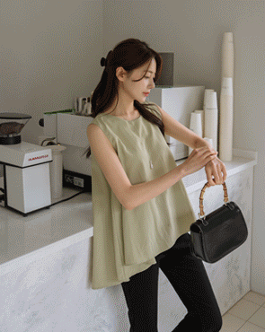 Asymmetrical Sleeveless Blouse