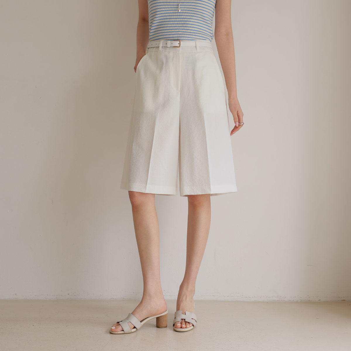 Soft Cooling Bermuda Half-length Slacks
