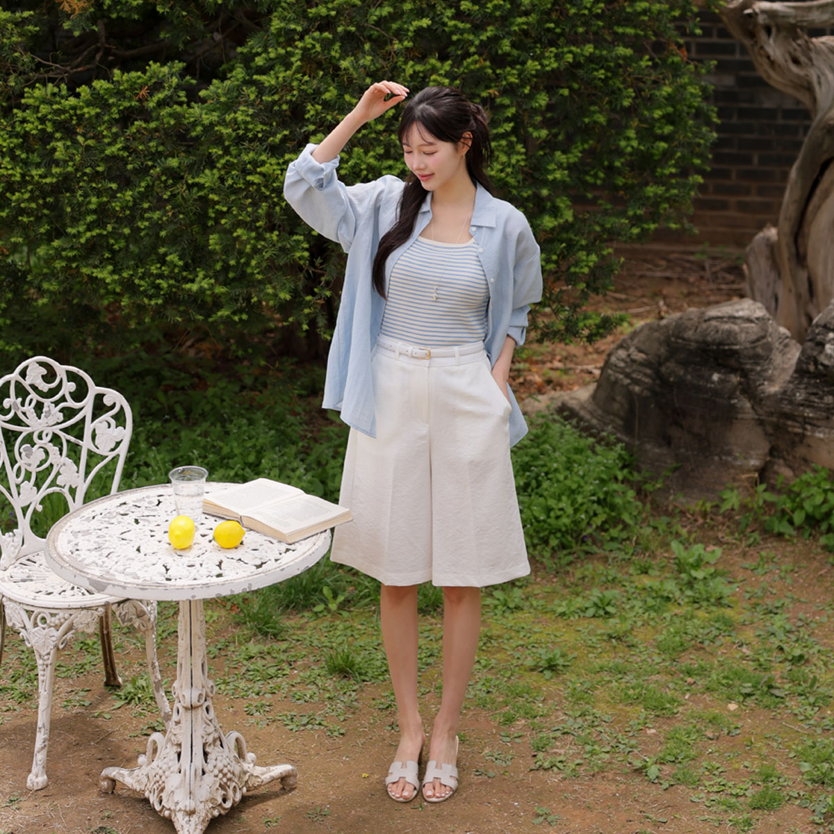 Soft Cooling Bermuda Half-length Slacks