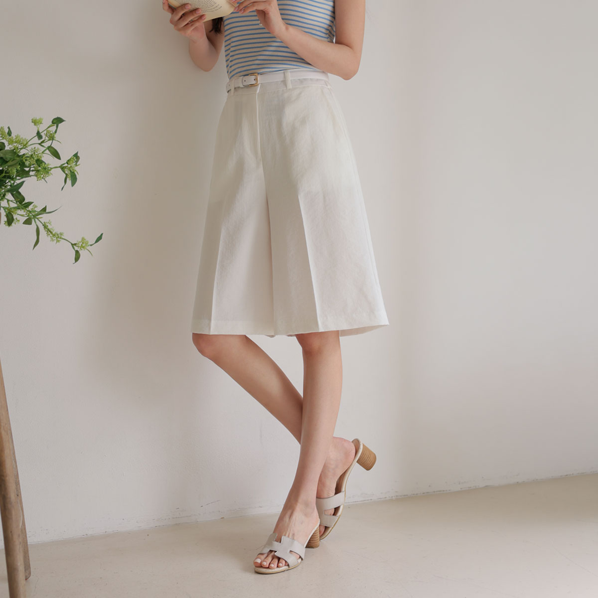 Soft Cooling Bermuda Half-length Slacks