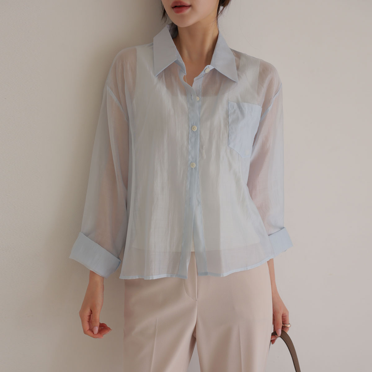 Sal-Anta Crop See-through Shirt