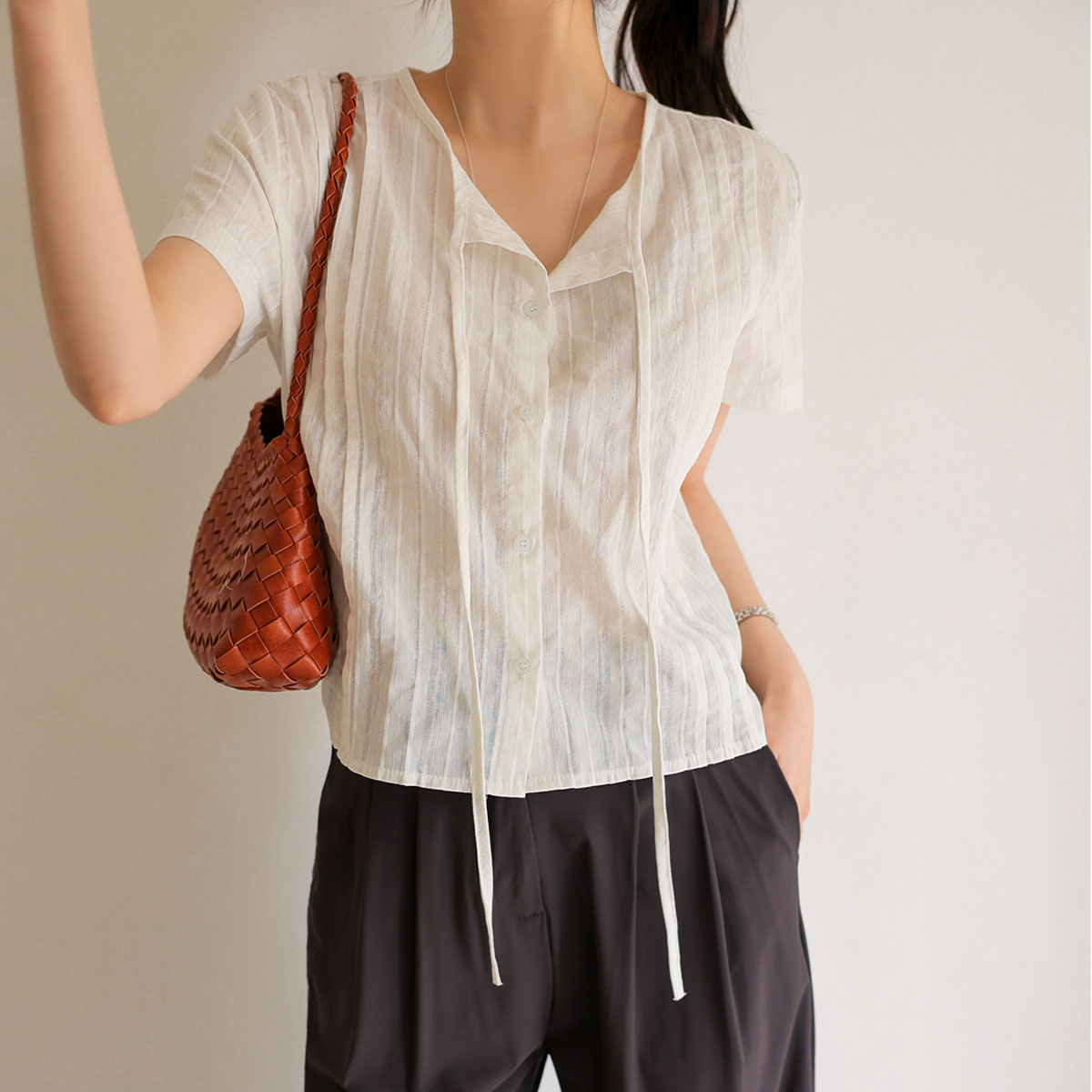 Triple Pintuck Blouse