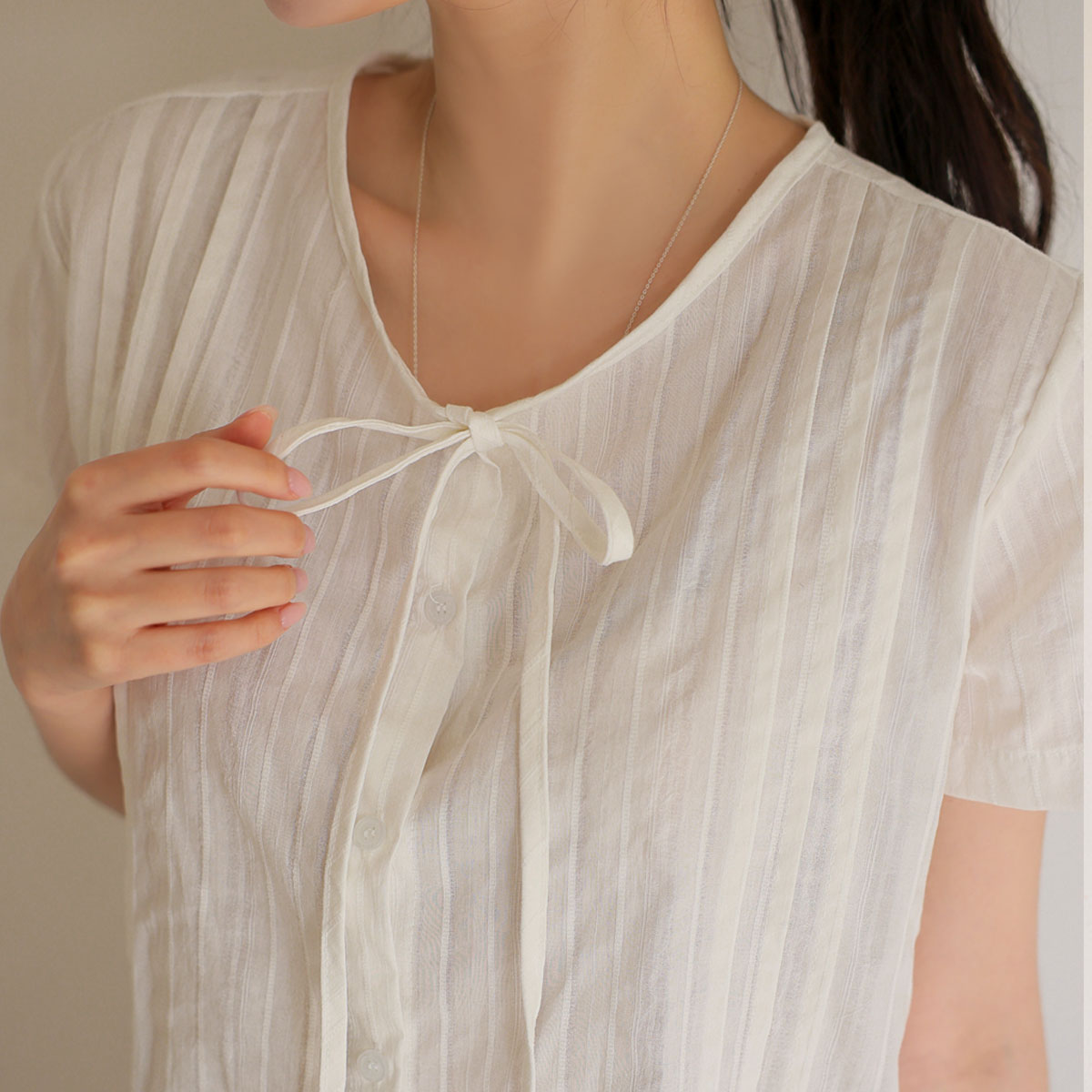 Triple Pintuck Blouse