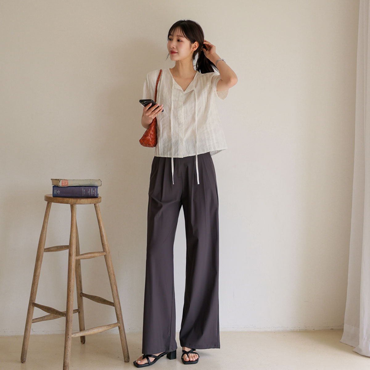 Triple Pintuck Blouse
