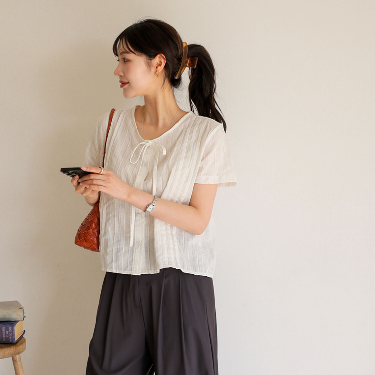 Triple Pintuck Blouse