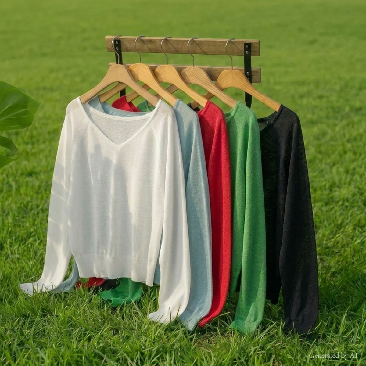 Cooling Linen Crop V-Neck Summer Knit