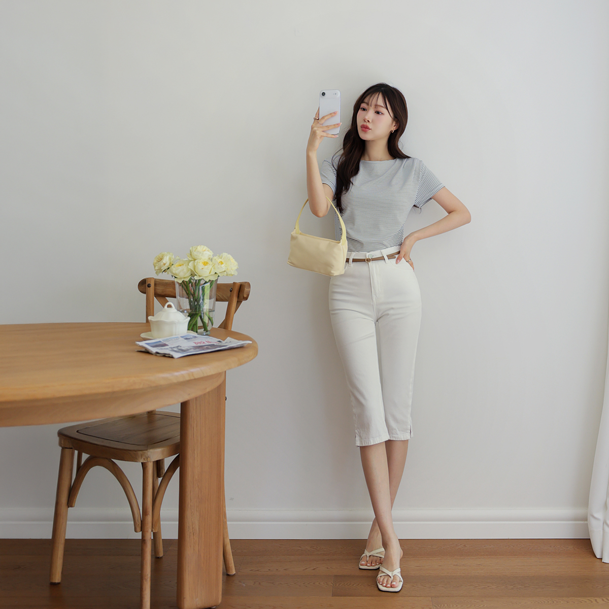 Airy Soft Lyocell Capri Pants