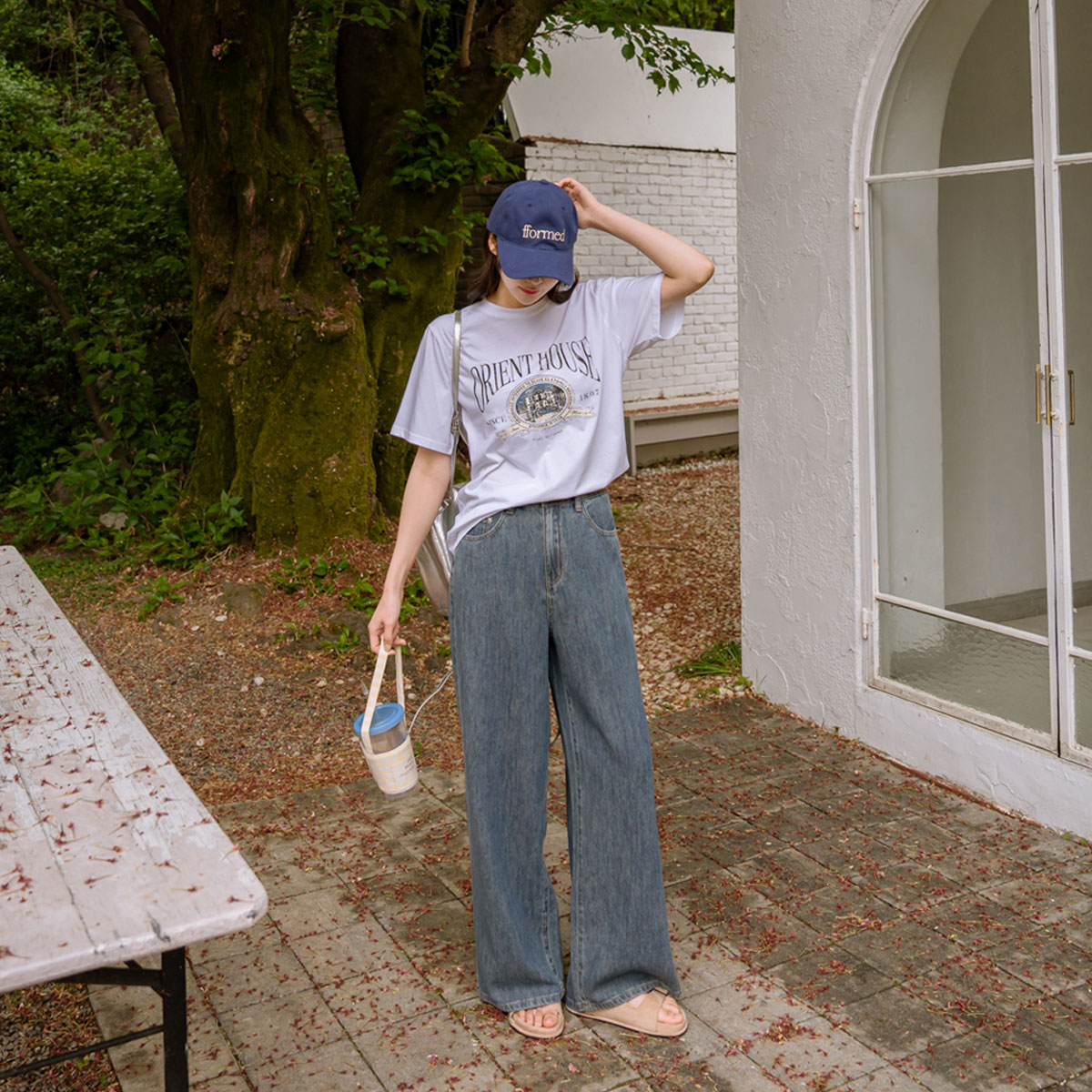 3-Type Cool Ice Linen Wide Denim Pants