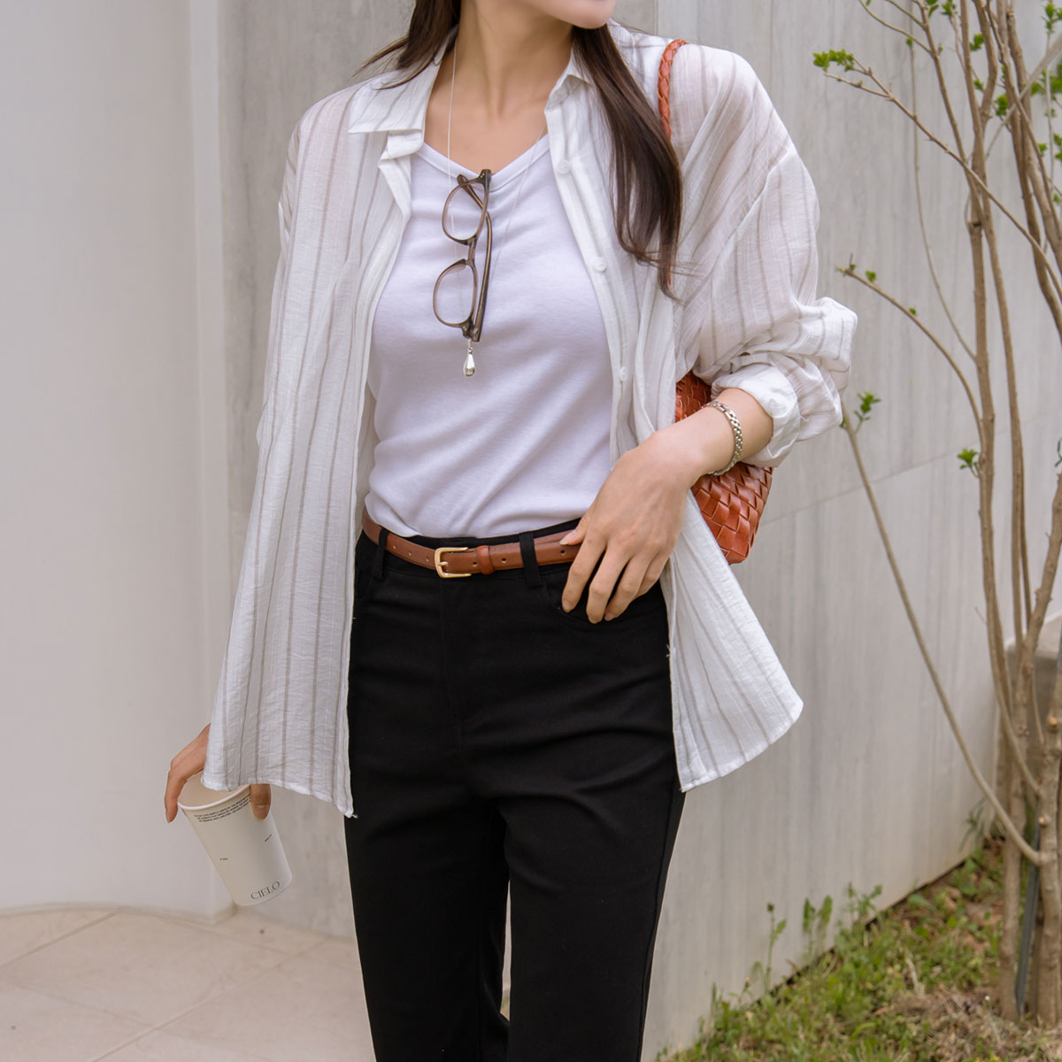 Striped Lyocell Shirt