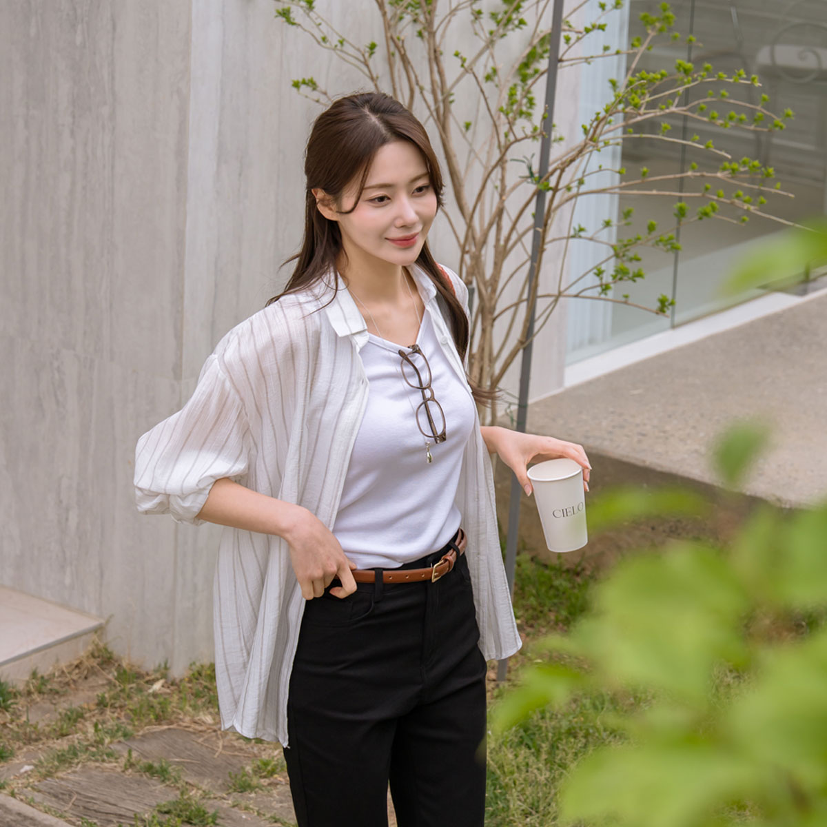 Striped Lyocell Shirt