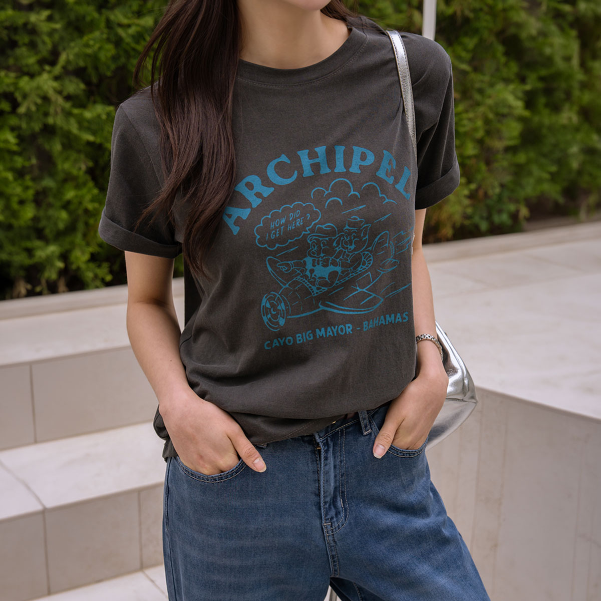 Plain print T-shirt