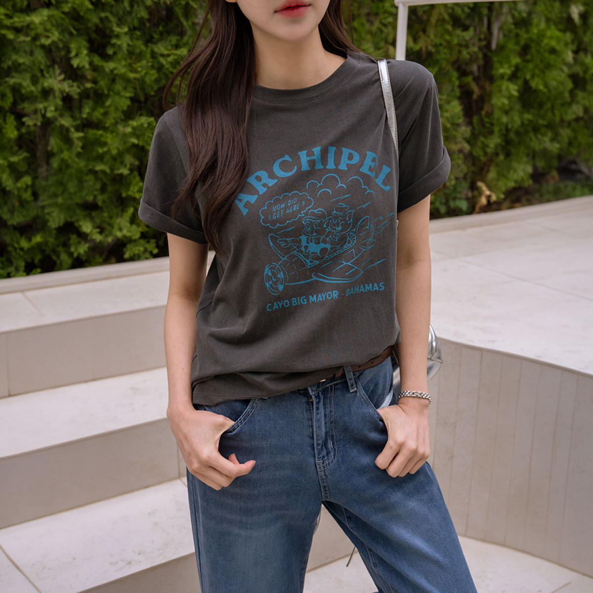 Plain print T-shirt