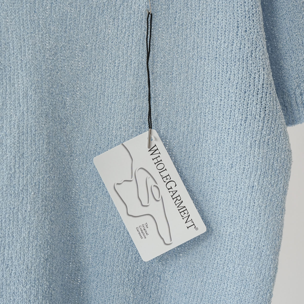 Wholegarment cotton V-neck knit