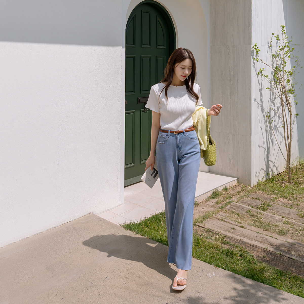 2-Type Natural Cut Wide Bootcut Denim Pants