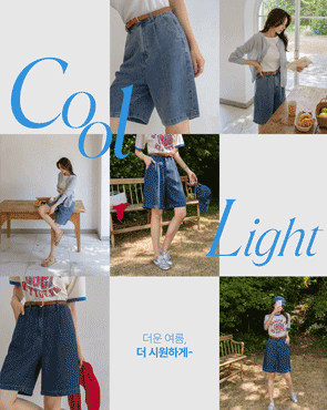 <b>[No. 1 Shorts🏆/S-2XL/3 Colors/Slim Fit 4-Length]</b> Cool Ultra-Light Pintuck Denim Shorts