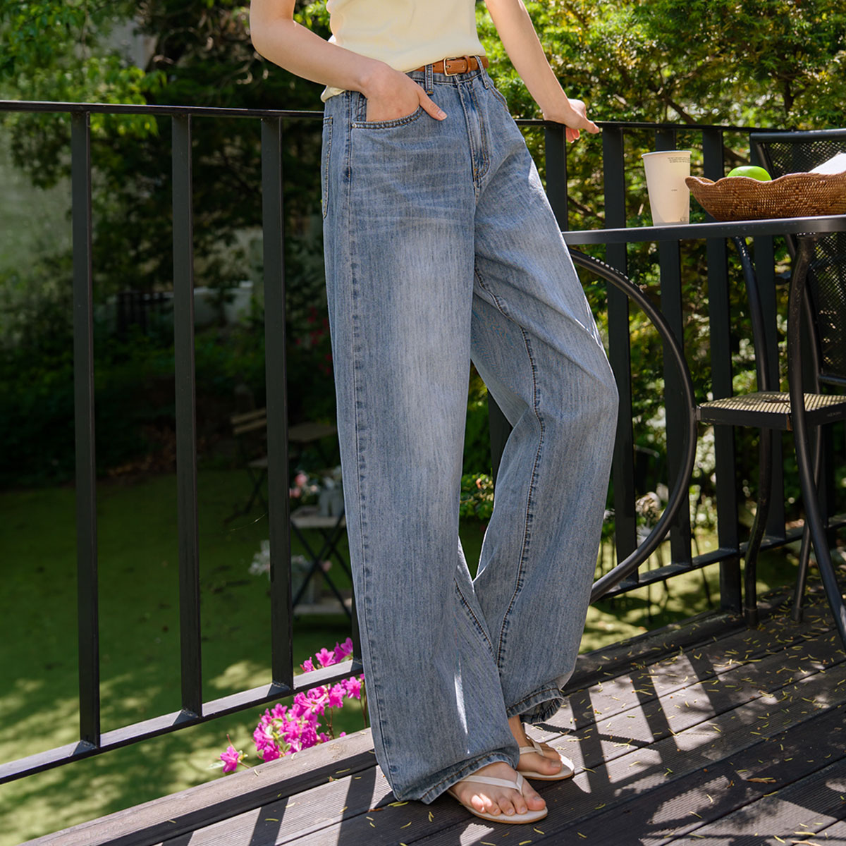2-Type Cool Light Viscose Denim Pants