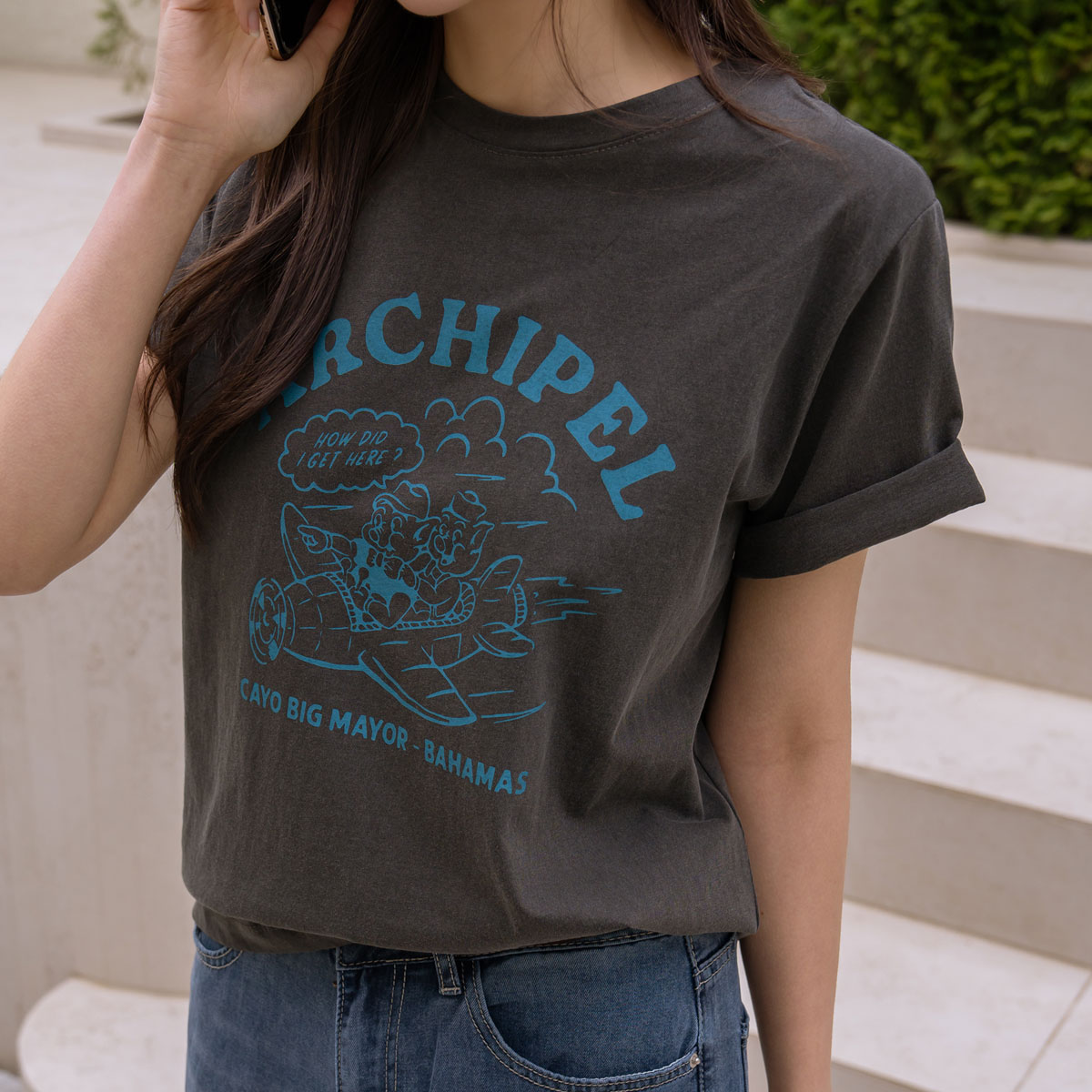 Plain print T-shirt