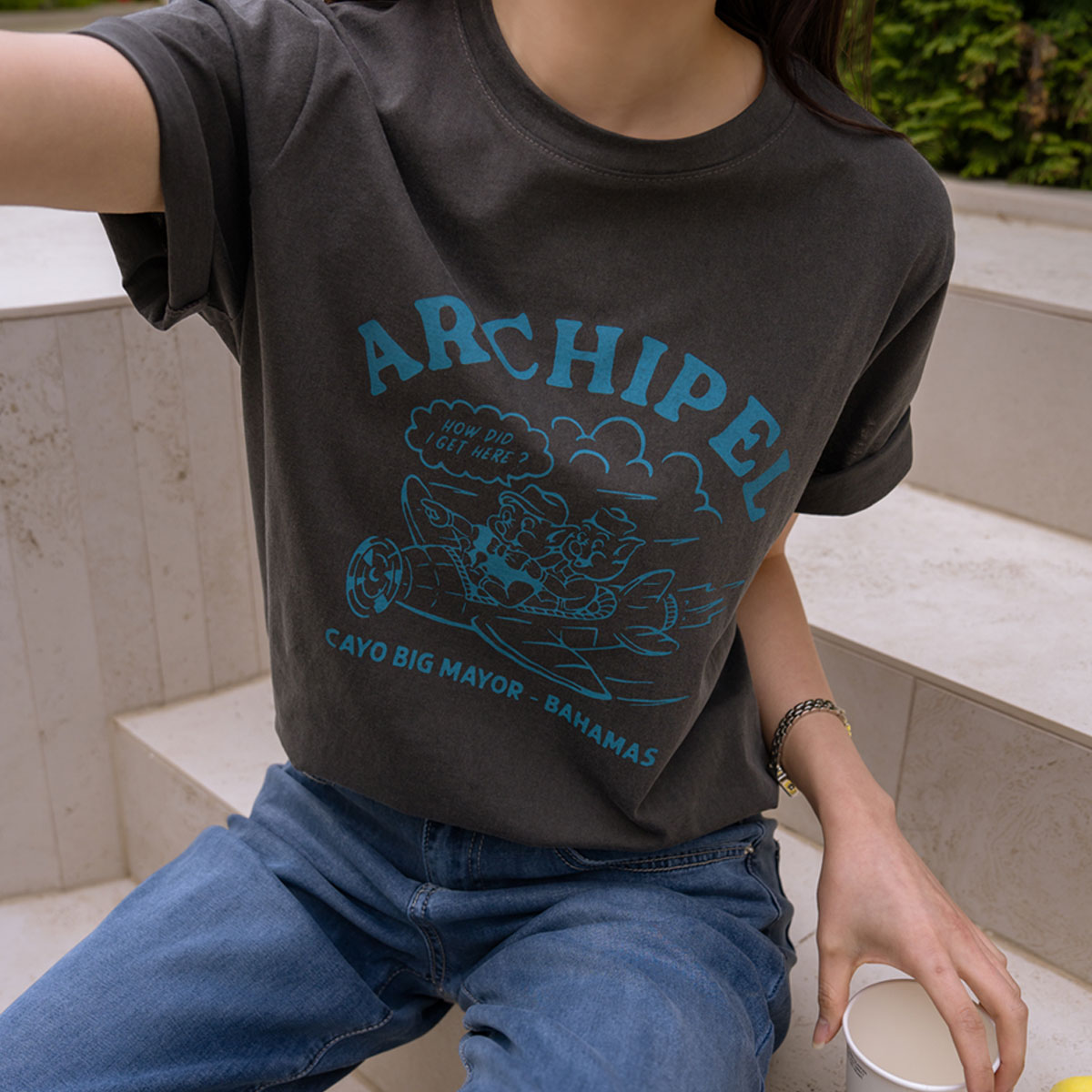 Plain print T-shirt