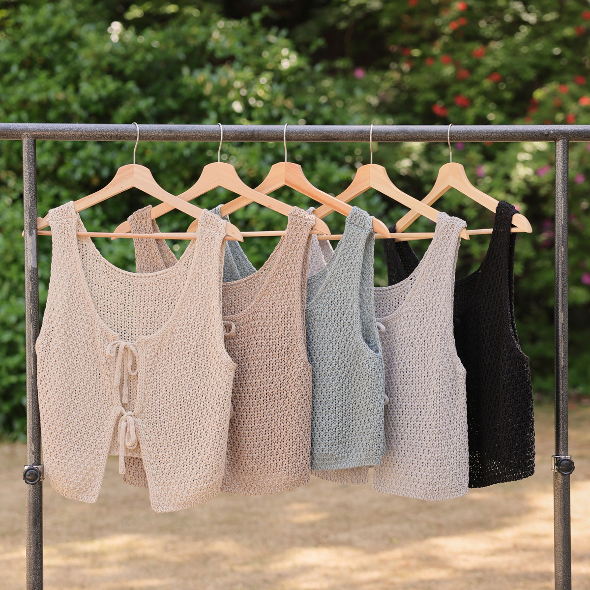 Reversible Ribbon Summer Knit Vest