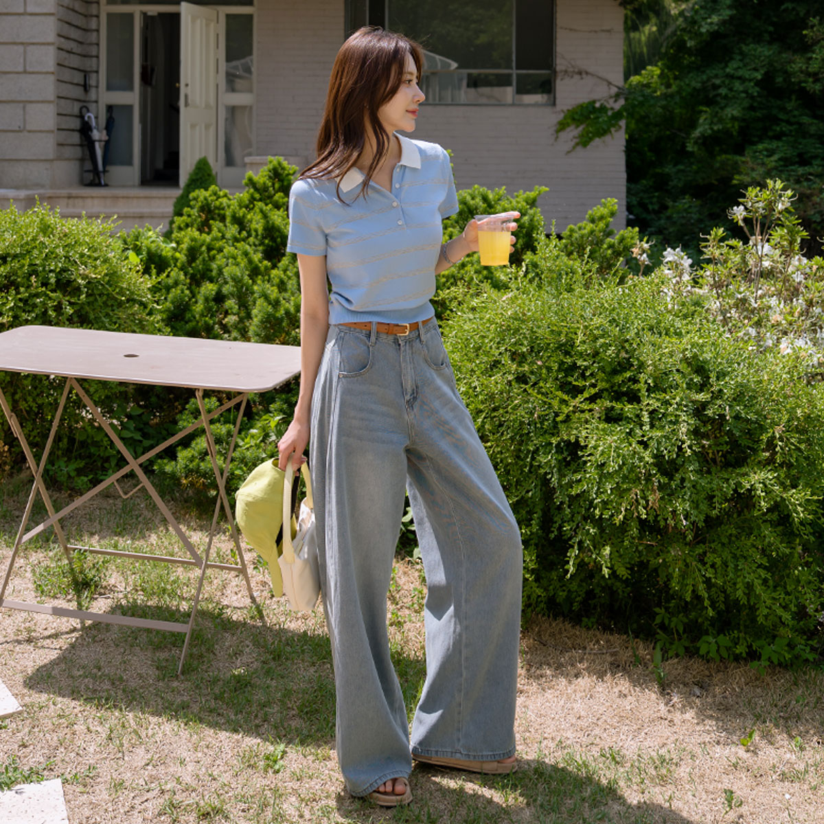 Cooliocell sturdy cut denim pants