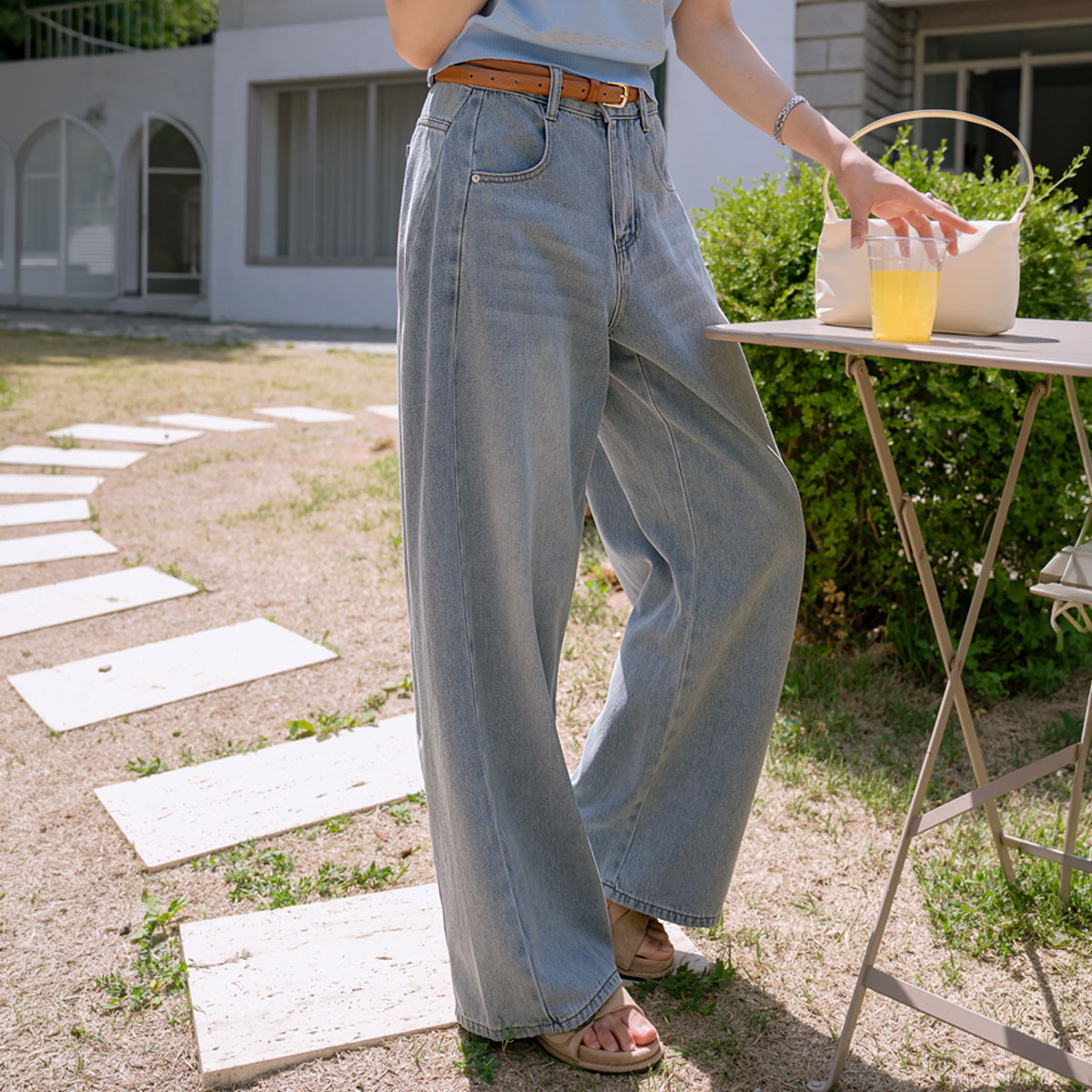 Cooliocell sturdy cut denim pants