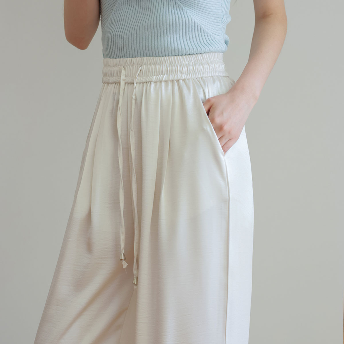 Ice banding silky pants