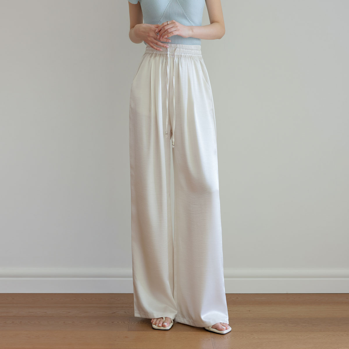 Ice banding silky pants