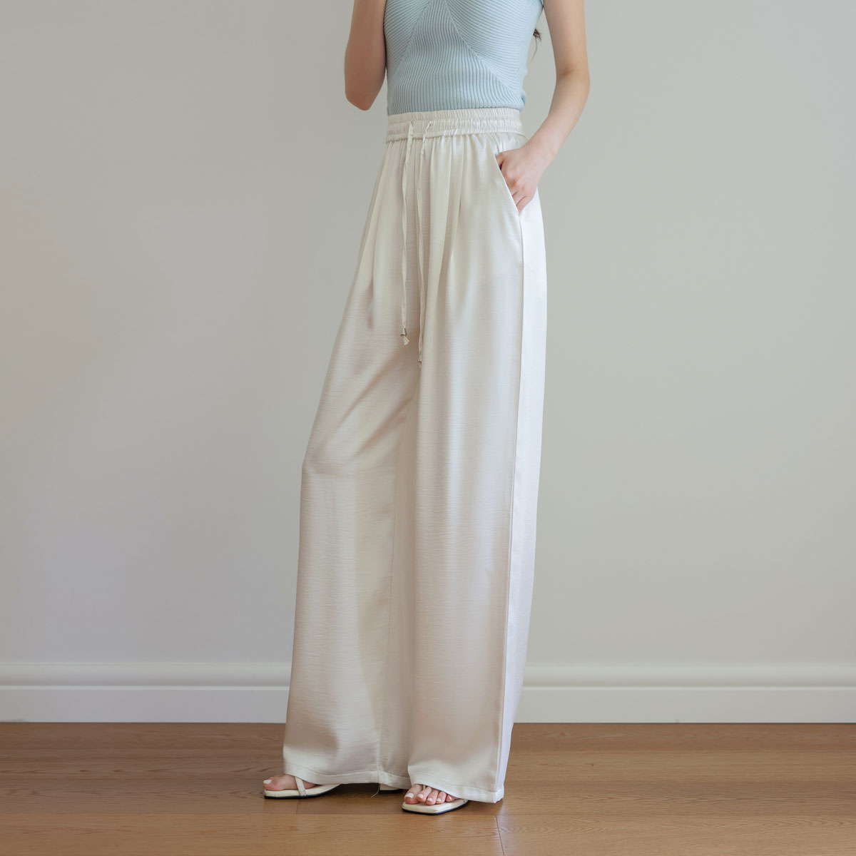 Ice banding silky pants