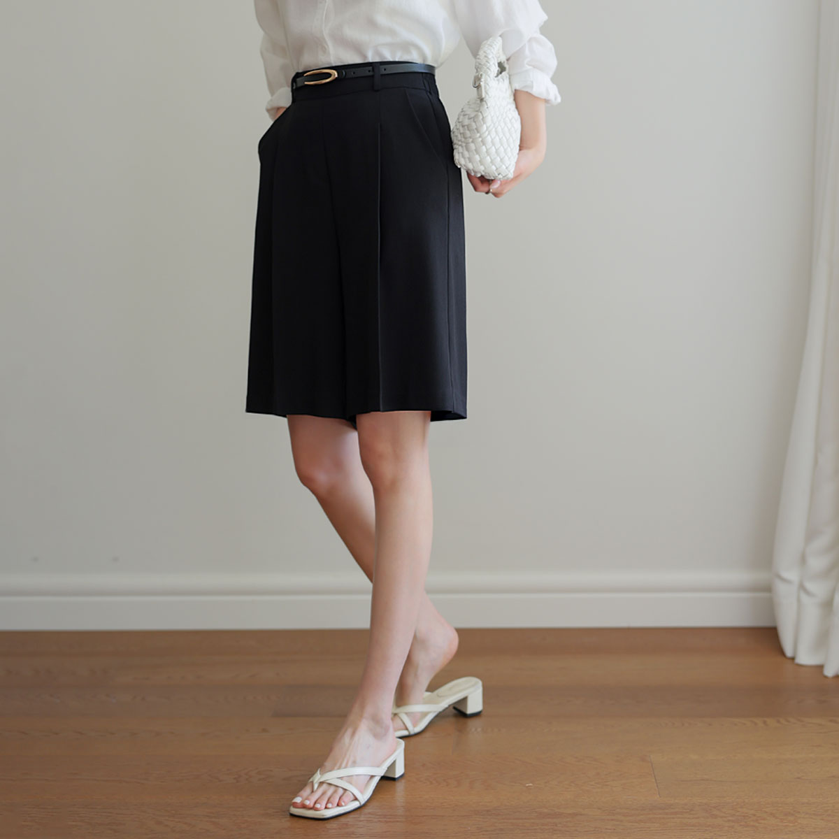 Flowy Cooling Pintuck Slacks Shorts