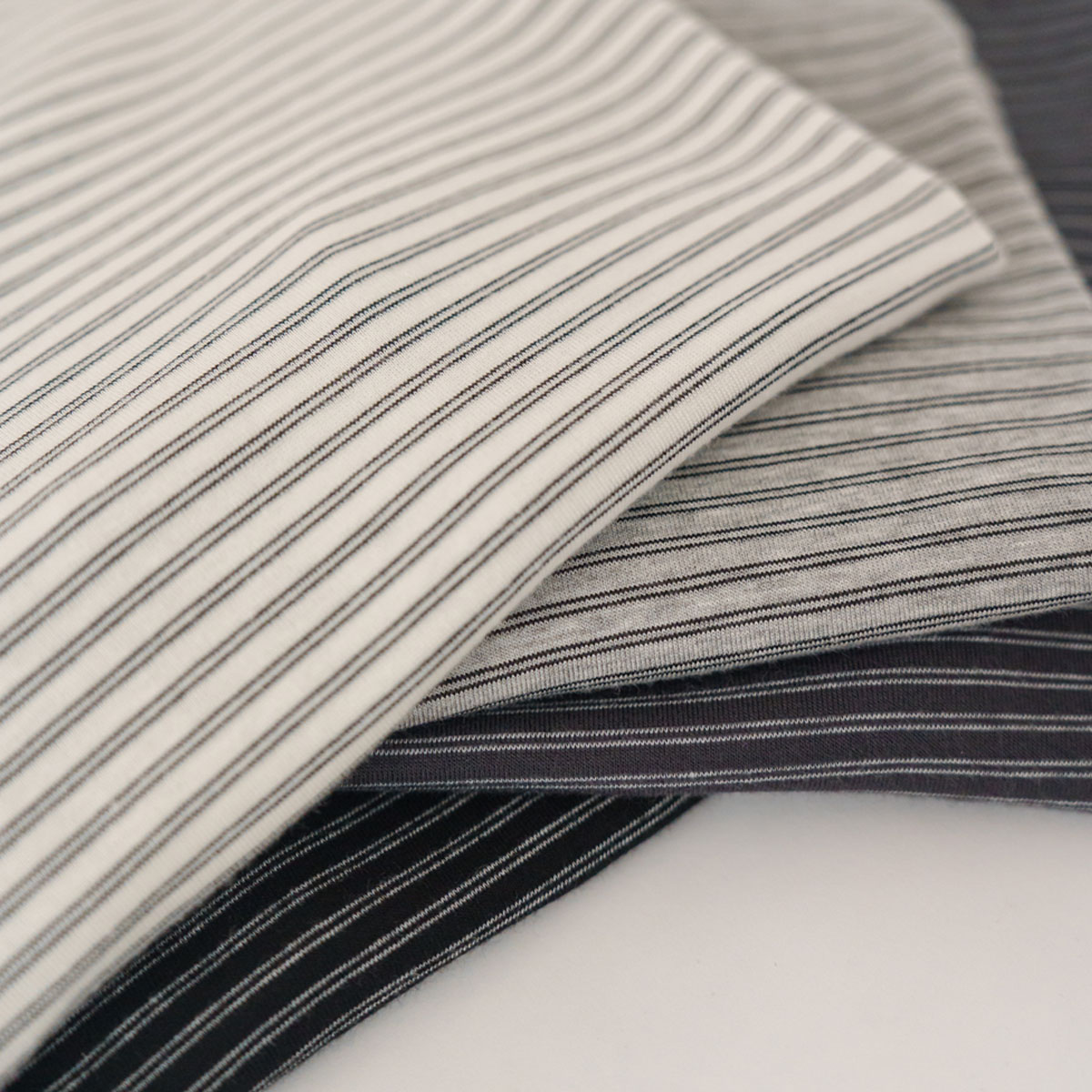 Soft-touch striped short-sleeve tee