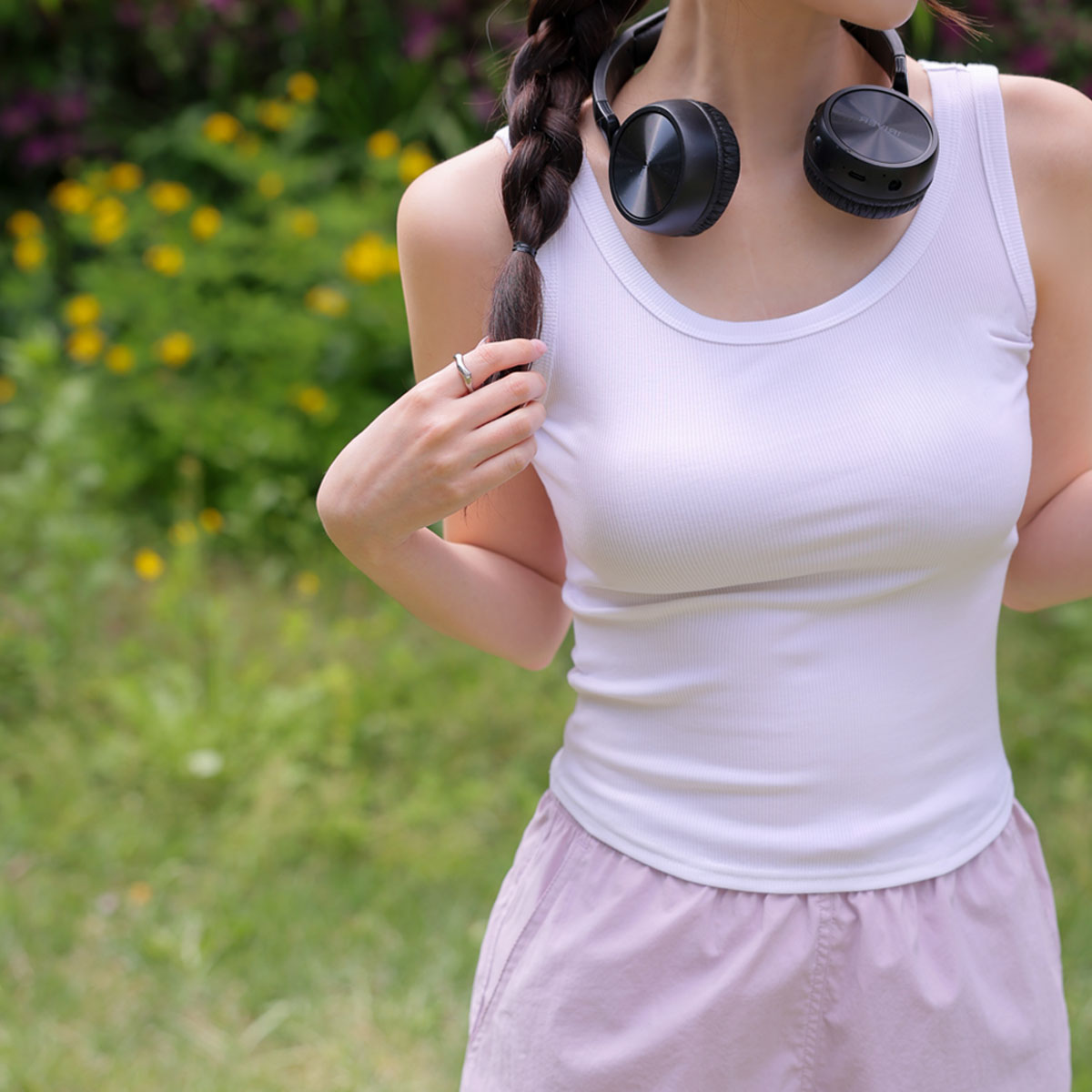 Sticky Cover Corrugated Spandex Sleeveless Top