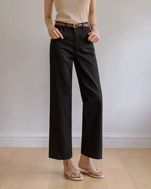 Hidden stretch cropped cotton pants