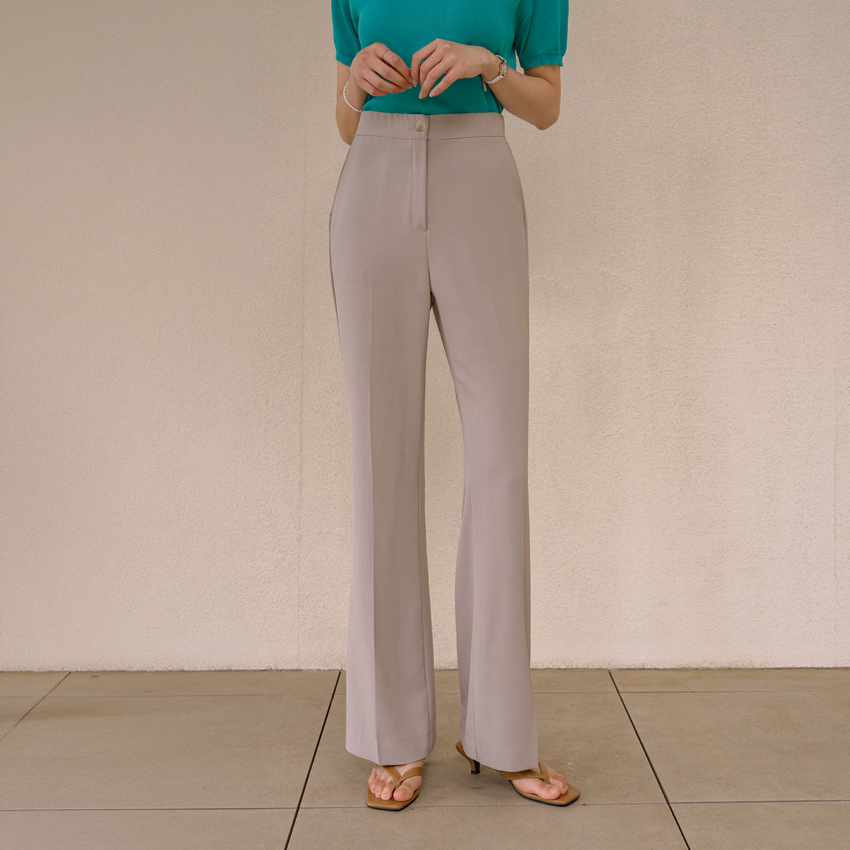 3-Type Ice-Cool Light-Stretch Wide & Bootcut Slacks
