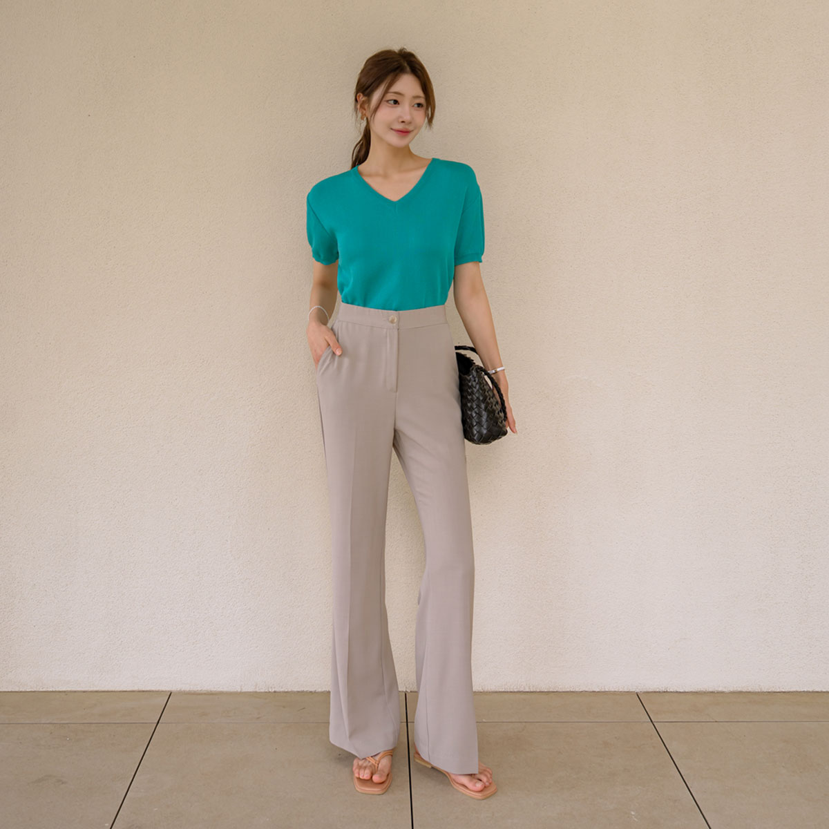 3-Type Ice-Cool Light-Stretch Wide & Bootcut Slacks