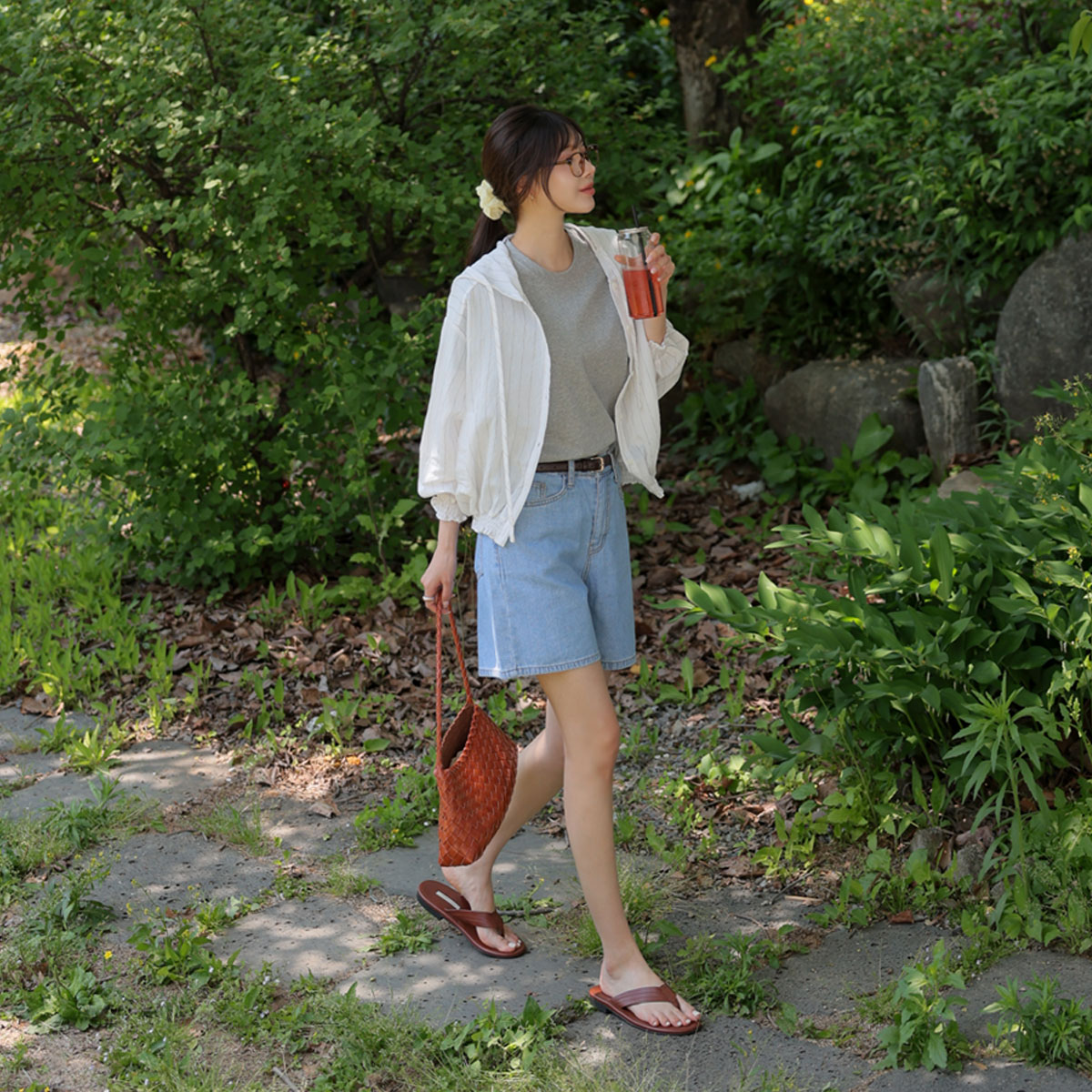 Cool Wide Firm Fit Denim Shorts